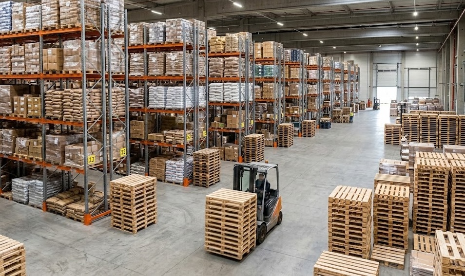 Fleet Staging — Trucks loaded and ready for Bay Area deliveries